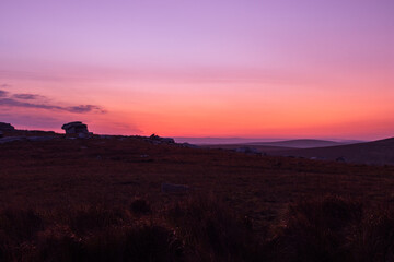 sunset over the mountains