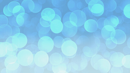青色と光ボケの抽象的な背景イメージ