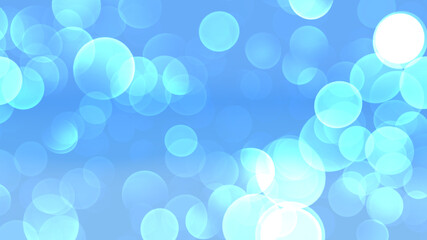 玉ぼけと水色の抽象的な背景イメージ