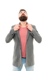 Consultation of stylist. Modern outfit. Stylish casual outfit. Menswear and fashion concept....