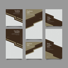 Trendy editable template for social network stories and posts, vector illustration. Design backgrounds for social media.