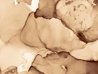 Abstract Mocha Shape. Tawny Modern Design. Worn