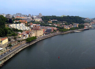 Fototapeta na wymiar The Douro River and the Ribeira District which is the most famous part of Porto