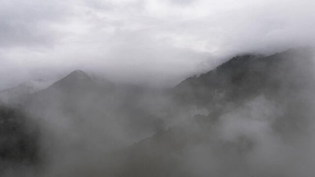 fog over the mountains