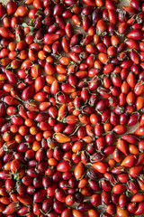 Rosehip berries on the table