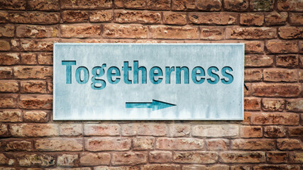 Obraz premium Street Sign to Togetherness