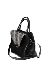 Naklejka premium Modern womens bag with a strict design with a snake insert