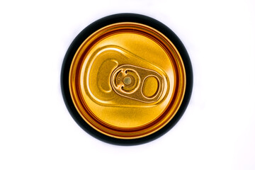 beer can on white background