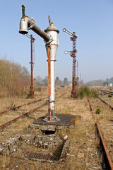 Alter Wasserkran für die Eisenbahn