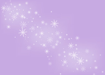 Snowflakes. Snow, snowfall. Falling scattered white snowflakes on a gradient background. Vector