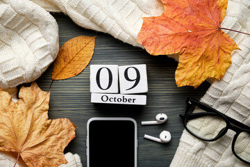 ninth day of autumn month calendar october