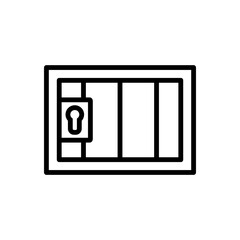 Prison,Jail Icon Glyph And Outline Design Vector Template Illustration