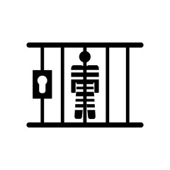 Prison,Jail Icon Glyph And Outline Design Vector Template Illustration