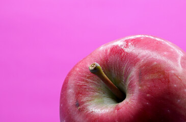 close-up of a organic and fresh apple