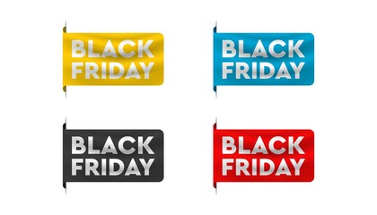 Black Friday set banner template.