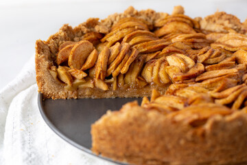 Fresh Apple Tart close up