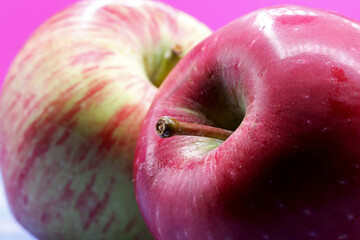 close-up of a organic and fresh apple