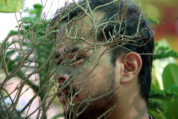 halloween spooky man zombie