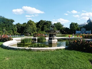 Beautiful urban garden in Vienna, Austria