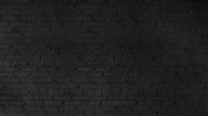 Black brick walls and Plank floor. Ideas for interior and exterior decoration concepts of simplicity furniture.