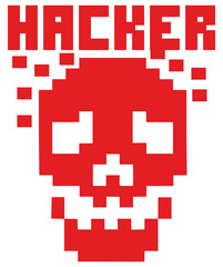 Obraz premium Digital skull vintage design t shirts