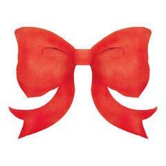 赤いリボンのイラスト