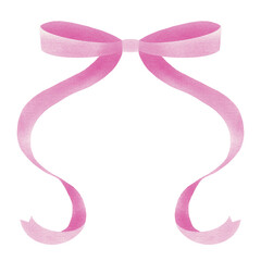 ピンクリボンのイラスト