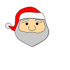 Santa claus in a red hat and grey beard