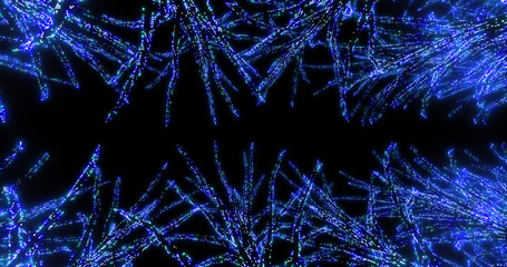 illumination tree neon city night light glitter 3D illustration background