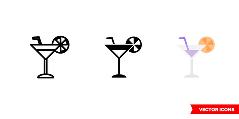 Lounge bar icon of 3 types color, black and white, outline. Isolated vector sign symbol.