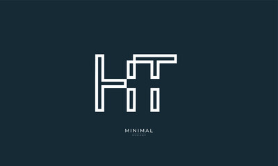 Alphabet letter icon logo HT