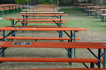 biergarten an der schlossbühne in münster, westfalen