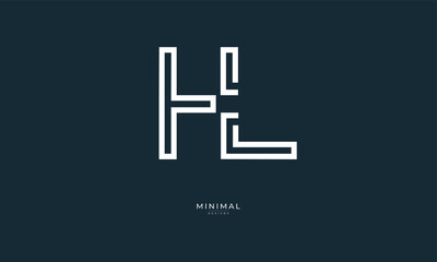 Alphabet letter icon logo HL