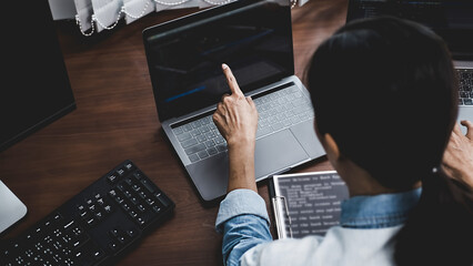 Programmer working in a software development and coding technologies. Website design. Technology...