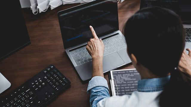 Programmer working in a software development and coding technologies. Website design. Technology concept.