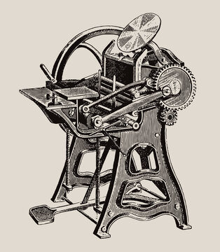 Printing press historical machine hi-res stock photography and