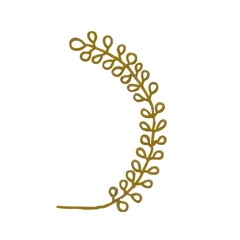 golden tropical leaves drawn with marker (600 DPI)