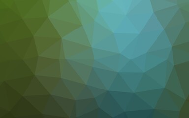 Dark Blue, Green vector shining triangular template. Modern geometrical abstract illustration with gradient. The best triangular design for your business.