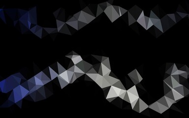 Dark Black vector triangle mosaic texture. Creative illustration in halftone style with gradient. Triangular pattern for your business design.