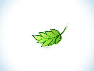 Logo leaf biology nature watercolor art decoration icon identity business card
