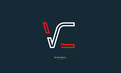 Alphabet letter icon logo VCC