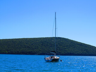 Segelboot, Boote auf der Adria, Istrien, Kroatien