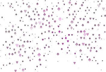 Light Purple vector cover with symbols of gamble.