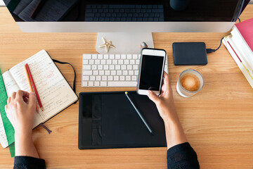 Young Woman Working From Home