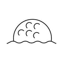 golf ball in the water icon outline style