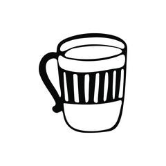 Doodle coffee cup. Hand-drawn picture. Vector illustration