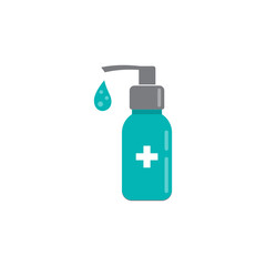 Hand sanitizer icon. Vector illustration isolated.