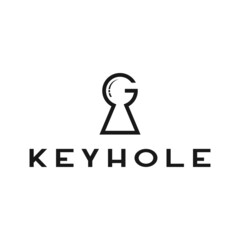 G Keyhole Logo Design Vector