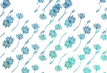 Light Blue, Green vector hand painted pattern.