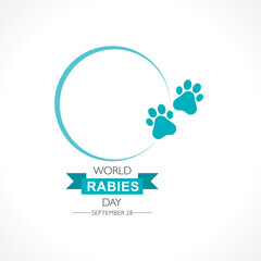 World Rabies Day concept observed on September 28th